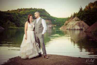 Kreatív esküvői fotózás Debrecen tópart